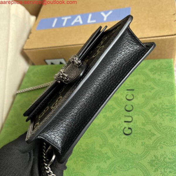 Replica Gucci 476432 Dionysus GG Super Mini Bag Black 6