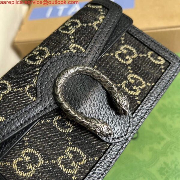 Replica Gucci 476432 Dionysus GG Super Mini Bag Black 8