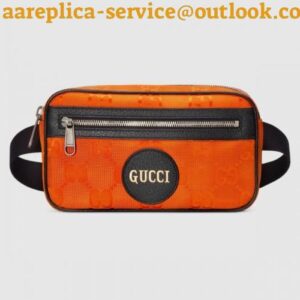 Replica Gucci Off The Grid Belt Bag In Orange GG Nylon