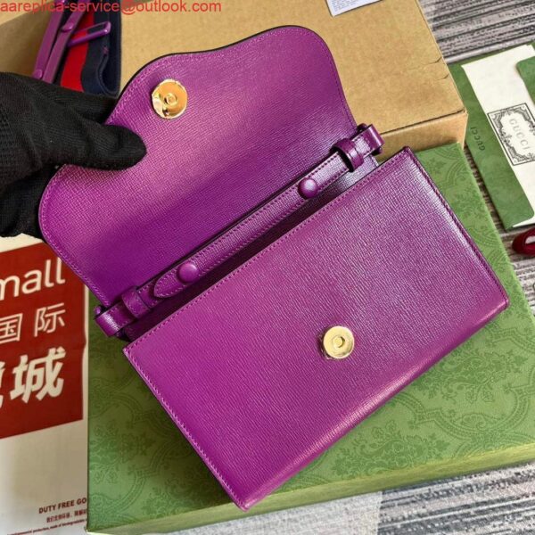 Replica Gucci 724713 Gucci Horsebit 1955 mini bag Purple 8