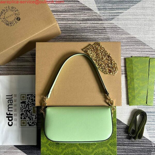 Replica Gucci 735178 Gucci Horsebit 1955 small shoulder bag Green 3