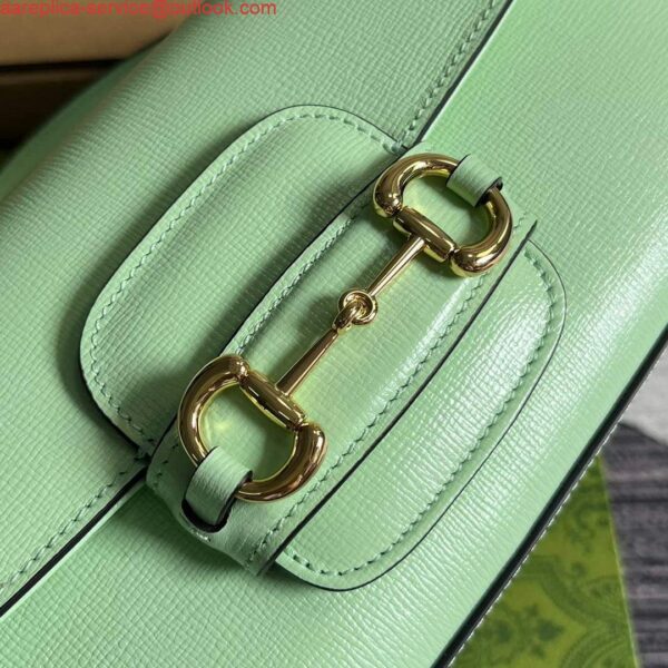 Replica Gucci 735178 Gucci Horsebit 1955 small shoulder bag Green 6