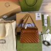 Replica Gucci 583571 GG Marmont Multicolour mini top handle bag Green 2