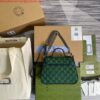 Replica Gucci 583571 GG Marmont Multicolour mini top handle bag Brown