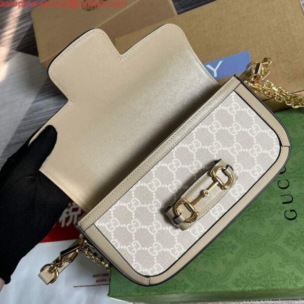 Replica Gucci 735178 Gucci Horsebit 1955 small shoulder bag Oatmeal 8