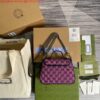 Replica Gucci 583571 GG Marmont Multicolour mini top handle bag Red