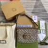 Replica Gucci Horsebit 1955 shoulder bag 602204 Beige and burgundy Original GG canvas 2