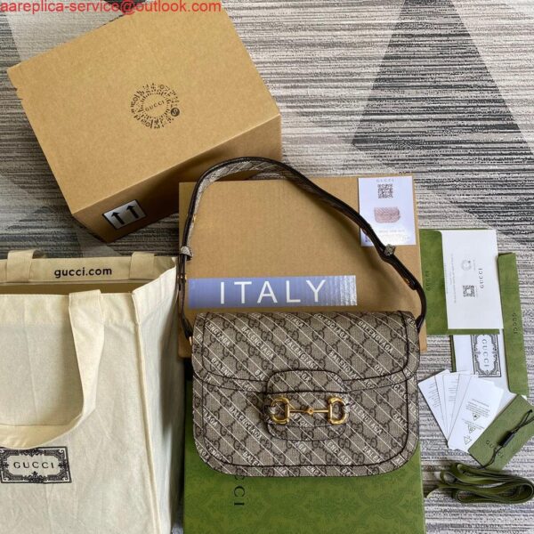 Replica Gucci Horsebit 1955 shoulder bag 602204 Beige 3