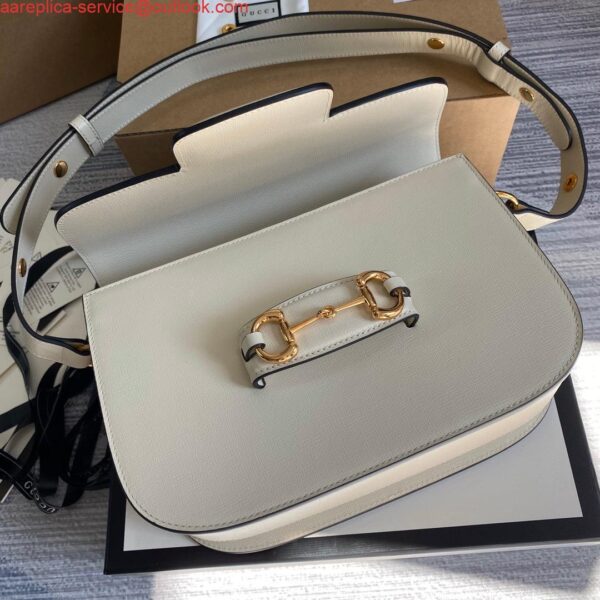 Replica Gucci Horsebit 1955 shoulder bag 602204 Beige leather 8