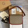 Replica Gucci Horsebit 1955 shoulder bag 602204 Beige with brown leather