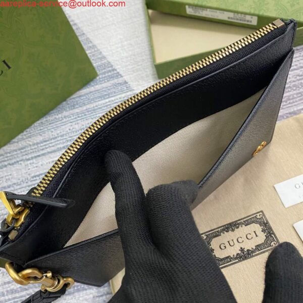 Replica Gucci 658562 GG Marmont pouch Black 8