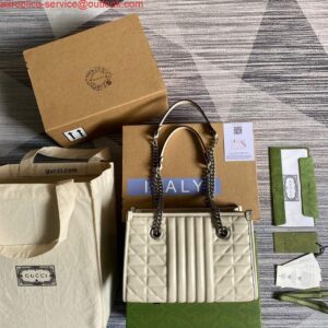 Replica Gucci 681483 GG Marmont small tote bag Beige