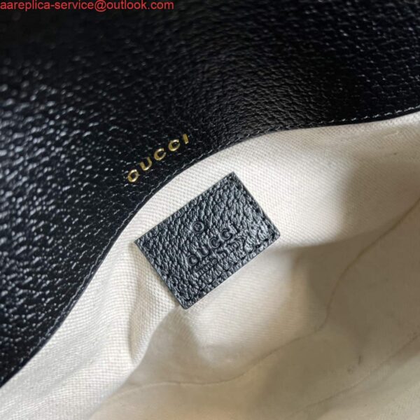 Replica Adidas x Gucci 658574 Horsebit 1955 mini bag black and white leather 10