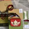 Replica Adidas x Gucci 658574 Horsebit 1955 mini bag white and black leather 2