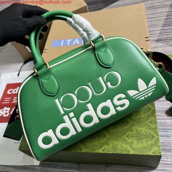 Replica Gucci 727558 Adidas X Gucci Medium Duffle Bag Green 5