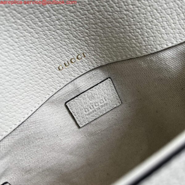 Replica Adidas x Gucci 658574 Horsebit 1955 mini bag white and black leather 10