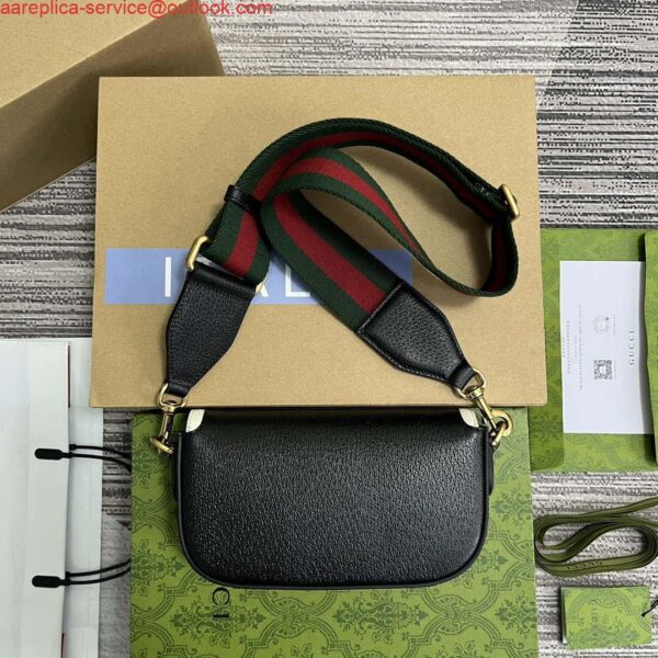 Replica Gucci 727791 Adidas X Gucci Mini Bag Black 3