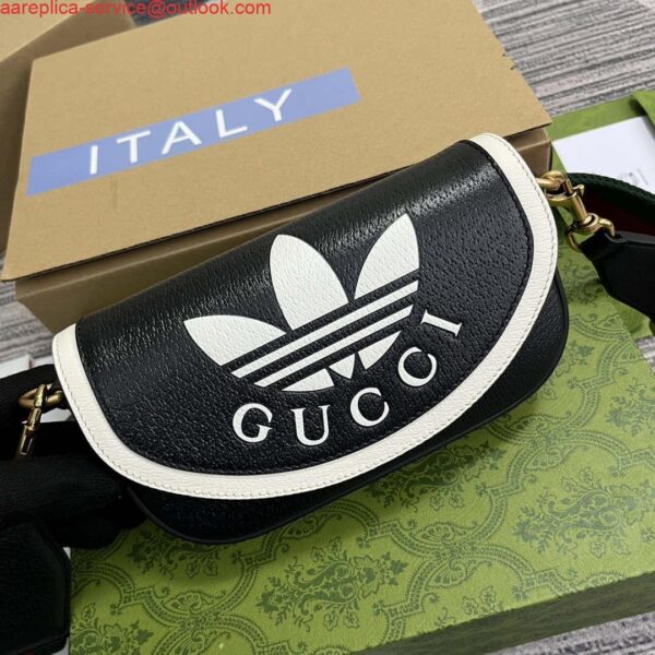 Replica Gucci 727791 Adidas X Gucci Mini Bag Black 5