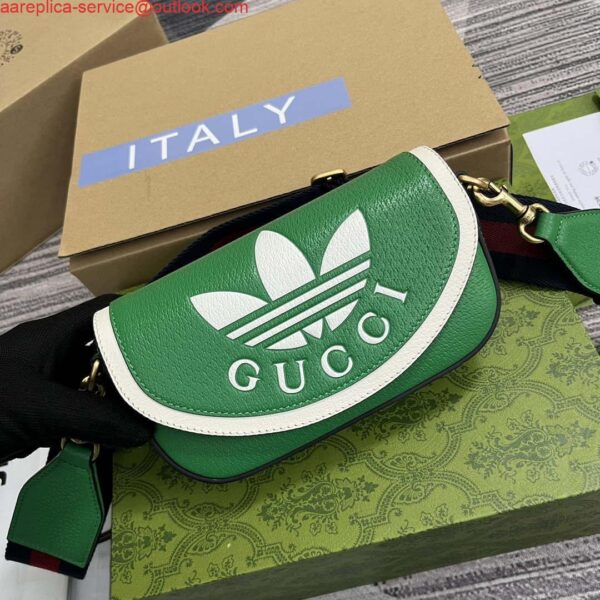 Replica Gucci 727791 Adidas X Gucci Mini Bag Green 5