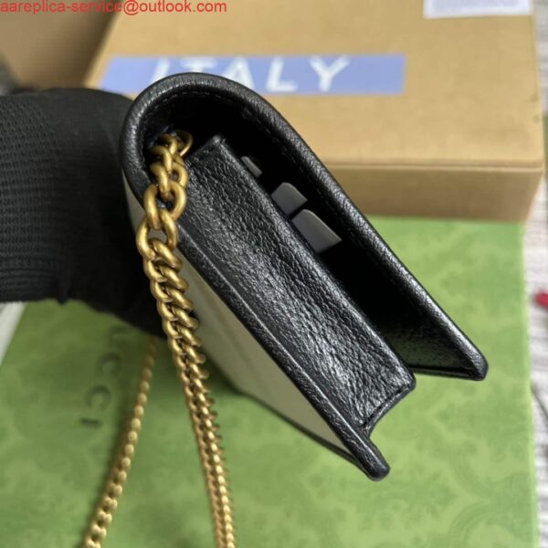 Replica Adidas x Gucci ‎621892 wallet with chain Off-white and black leather 5