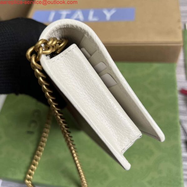 Replica Adidas x Gucci ‎621892 wallet with chain Off-white and red leather 3