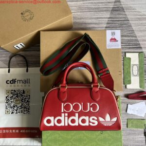 Replica Adidas x Gucci 702397 mini duffle bag Red