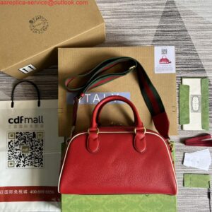 Replica Adidas x Gucci 702397 mini duffle bag Red 2