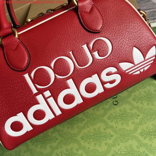 Replica Adidas x Gucci 702397 mini duffle bag Red 6