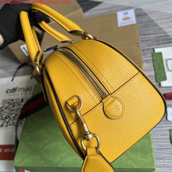 Replica Adidas x Gucci 702397 mini duffle bag yellow 3