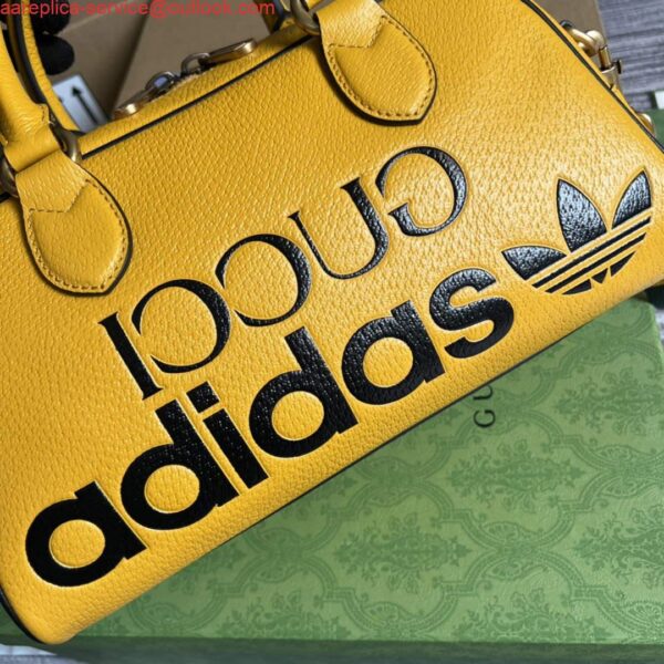 Replica Adidas x Gucci 702397 mini duffle bag yellow 7