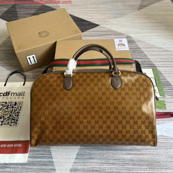 Replica Adidas x Gucci large duffle bag 702422 Brown 3