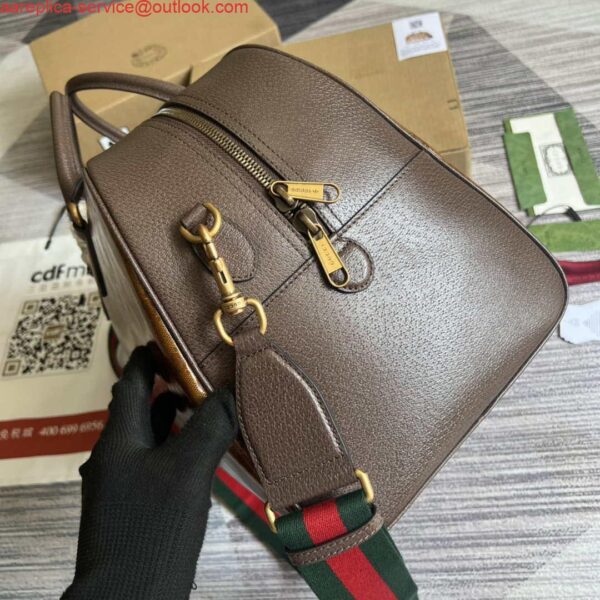 Replica Adidas x Gucci large duffle bag 702422 Brown 4