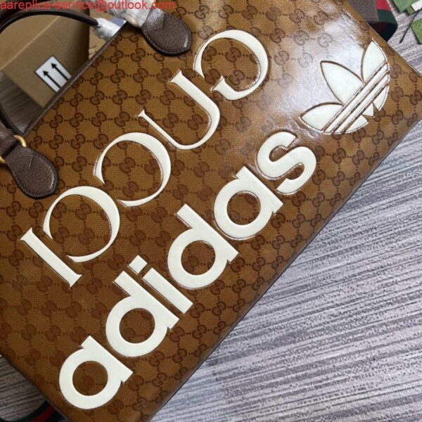 Replica Adidas x Gucci large duffle bag 702422 Brown 6