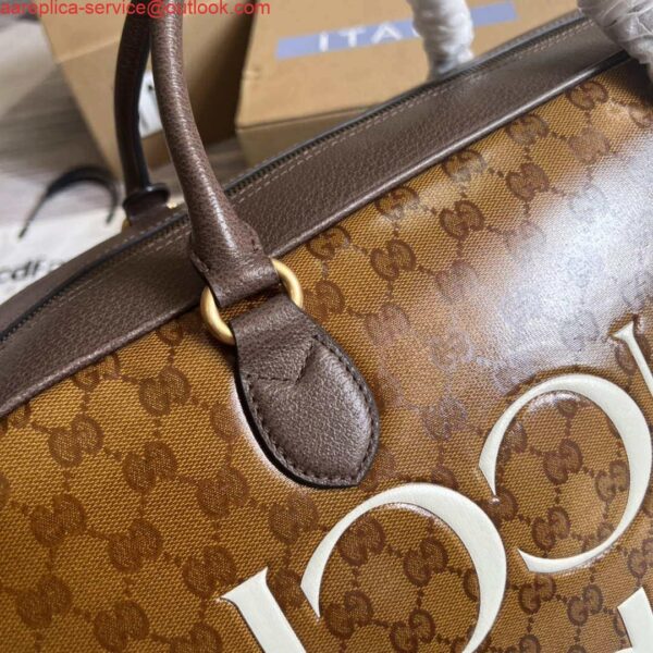 Replica Adidas x Gucci large duffle bag 702422 Brown 7