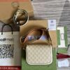 Replica Gucci 658574 Gucci Horsebit 1955 Mini Bag Gray with Pvc Printer Logo 2