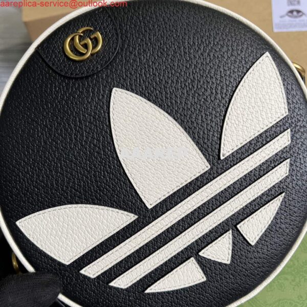 Replica Adidas x Gucci Ophidia shoulder bag 702626 Black leather 7