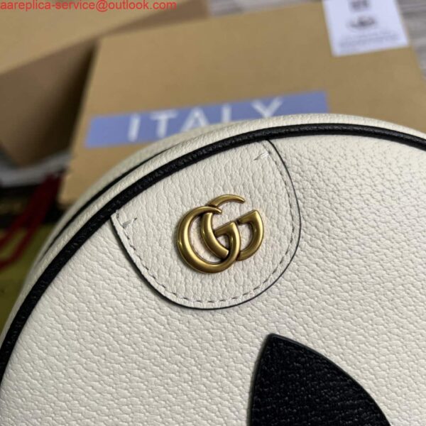 Replica Adidas x Gucci Ophidia shoulder bag 702626 White leather 6