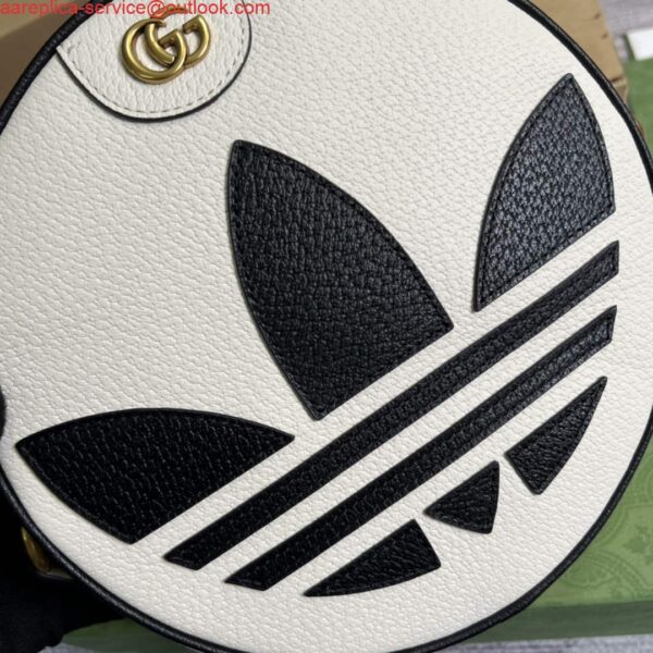 Replica Adidas x Gucci Ophidia shoulder bag 702626 White leather 7