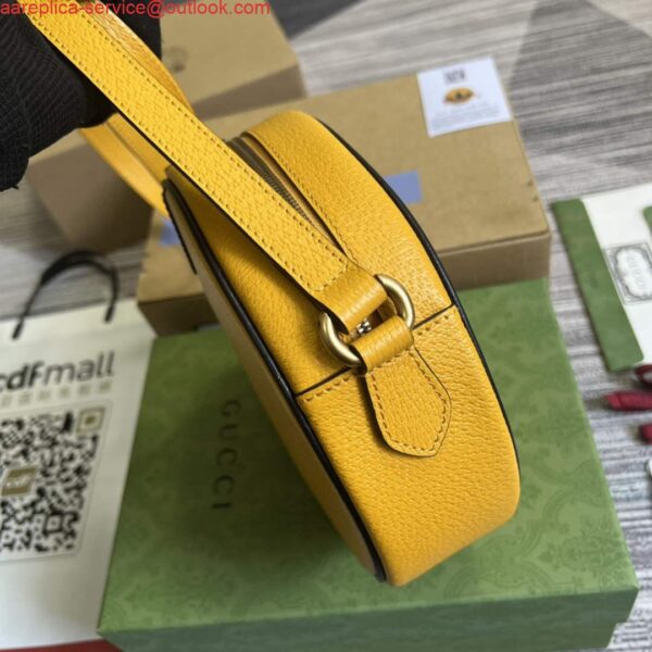 Replica Adidas x Gucci Ophidia shoulder bag 702626 Yellow leather 4