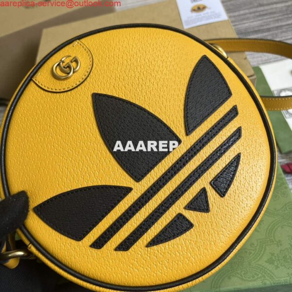 Replica Adidas x Gucci Ophidia shoulder bag 702626 Yellow leather 6