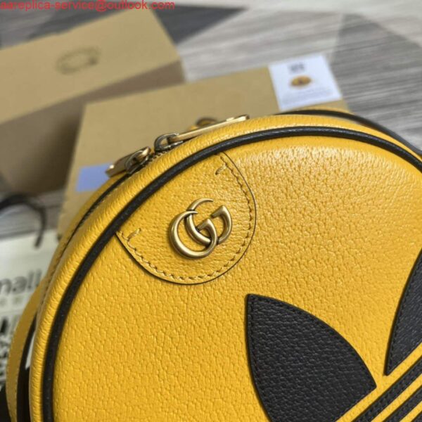 Replica Adidas x Gucci Ophidia shoulder bag 702626 Yellow leather 7