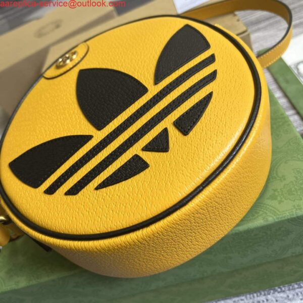 Replica Adidas x Gucci Ophidia shoulder bag 702626 Yellow leather 8