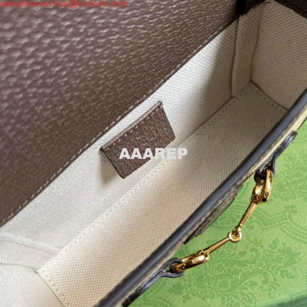 Replica Gucci 699296 Gucci Horsebit 1955 jumbo GG mini bag Brown 8