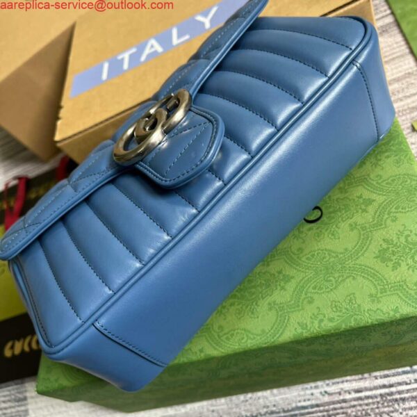 Replica Gucci 443497 GG Marmont Small Shoulder Bag Blue 7