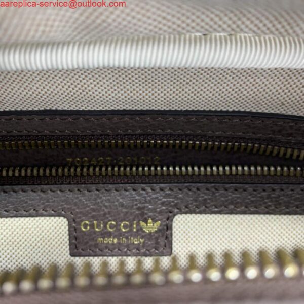 Replica Adidas x Gucci small shoulder bag 702427 Beige and brown GG canvas 10