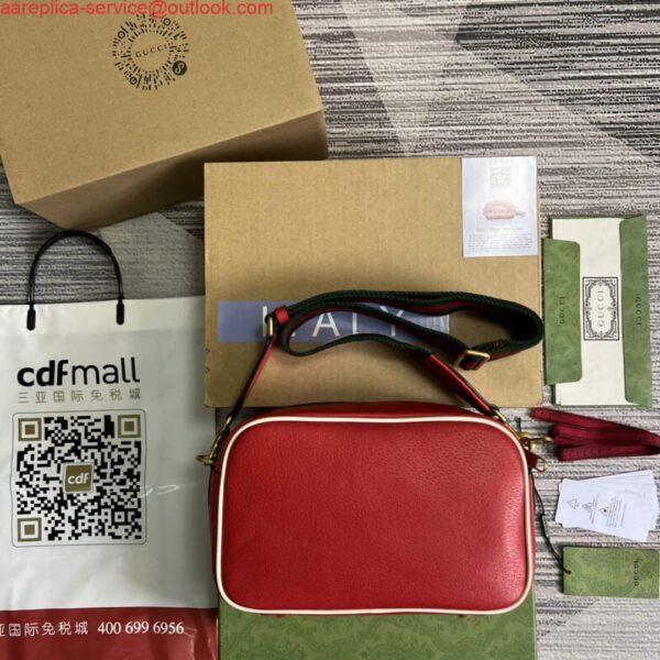 Replica Adidas x Gucci small shoulder bag 702427 Red leather 3