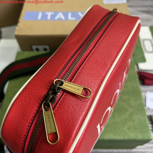 Replica Adidas x Gucci small shoulder bag 702427 Red leather 7