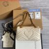 Replica Gucci 446744 GG Marmont Mini Matelassé Shoulder Bag Brown 2