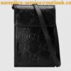 Replica Gucci Messengers Bag In Black GG Embossed Leather