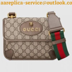 Replica Gucci Web GG Supreme Messenger small Bag 495654 Coffee 2018